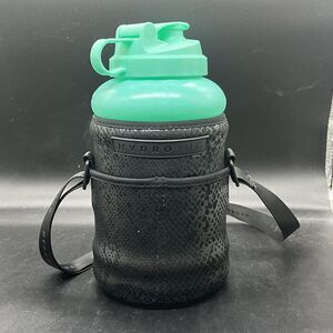 Hydrojug Hydro Jug 73 oz Mint With Straw and Black snakeskin Sleeve